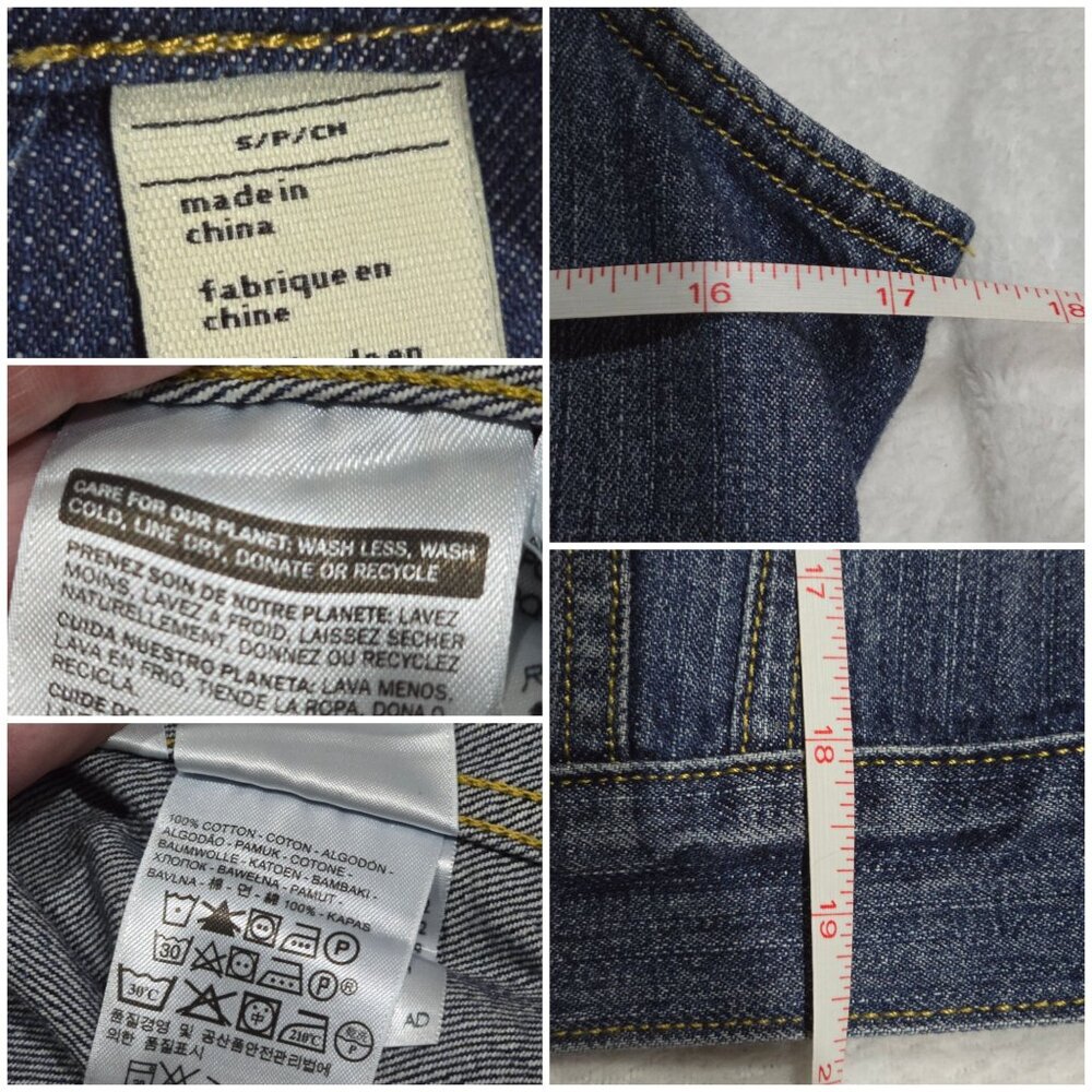 Levi’s ✦ Vintage Blue Sleeveless Denim Vest ✦ Classic Trucker Cotton Layering S - Picture 12 of 13